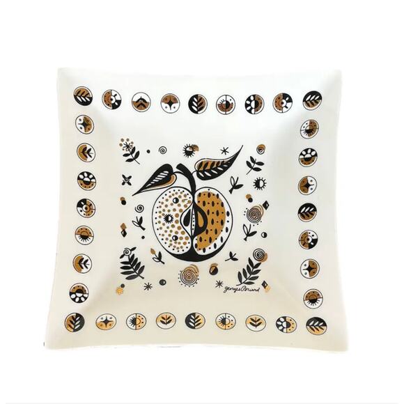 Vintage Georges Briard Glass Tray Mid-Century Modern Hollywood Regency 1960s - Picture 1 of 9